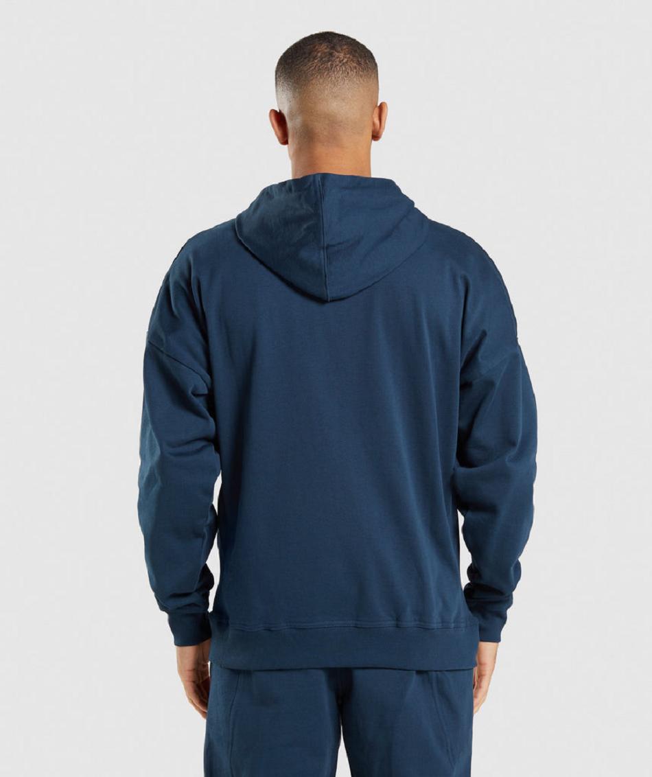 Sudadera Con Capucha Gymshark Essential Zip Up Hombre Azul Marino | CO 3603EBC